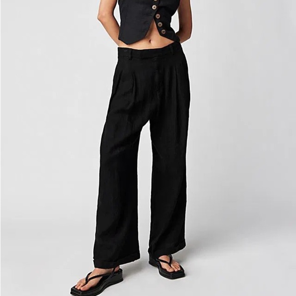 Free People Lyla Linen Trousers